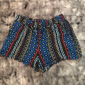 boho colorful shorts